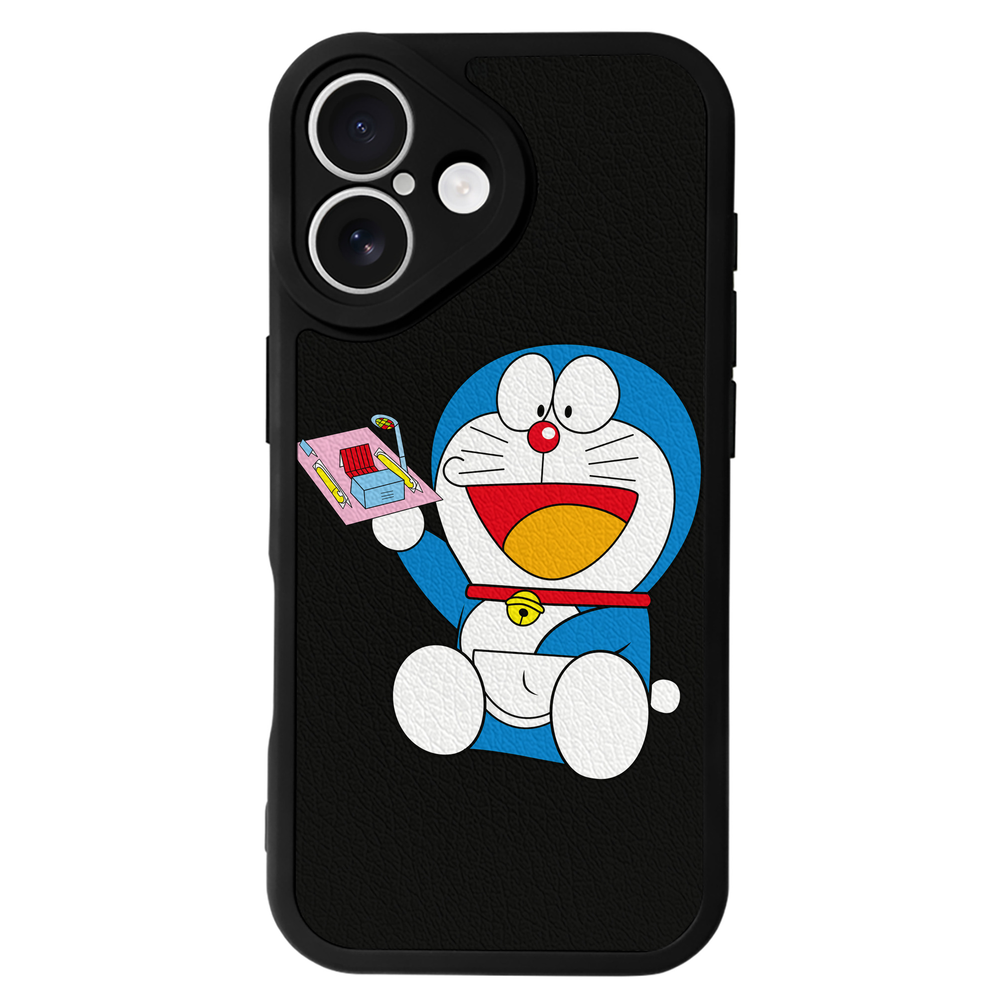 （画像用） ドラえもん Doraemon 【iPhone 16シリーズ対応】シリコンスマホケース（レザー調） 材質：シリコン